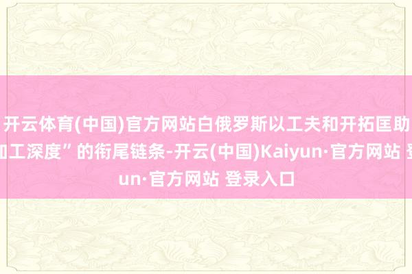 开云体育(中国)官方网站白俄罗斯以工夫和开拓匡助其普及加工深度”的衔尾链条-开云(中国)Kaiyun·官方网站 登录入口