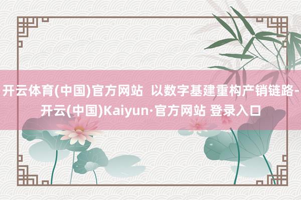开云体育(中国)官方网站  以数字基建重构产销链路-开云(中国)Kaiyun·官方网站 登录入口