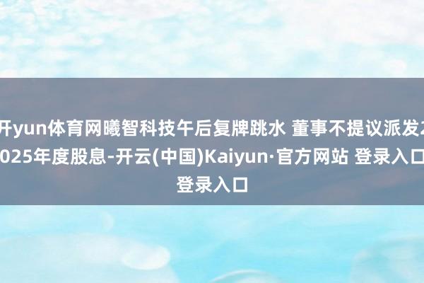 开yun体育网曦智科技午后复牌跳水 董事不提议派发2025年度股息-开云(中国)Kaiyun·官方网站 登录入口