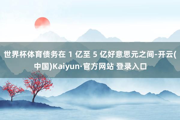 世界杯体育债务在 1 亿至 5 亿好意思元之间-开云(中国)Kaiyun·官方网站 登录入口