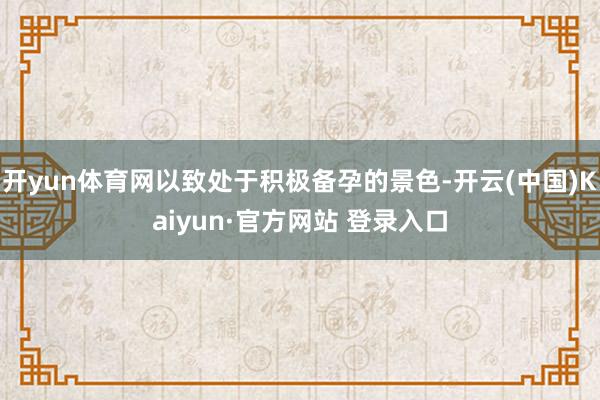 开yun体育网以致处于积极备孕的景色-开云(中国)Kaiyun·官方网站 登录入口