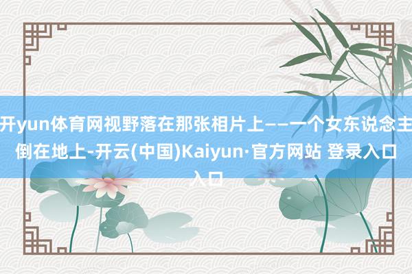 开yun体育网视野落在那张相片上——一个女东说念主倒在地上-开云(中国)Kaiyun·官方网站 登录入口