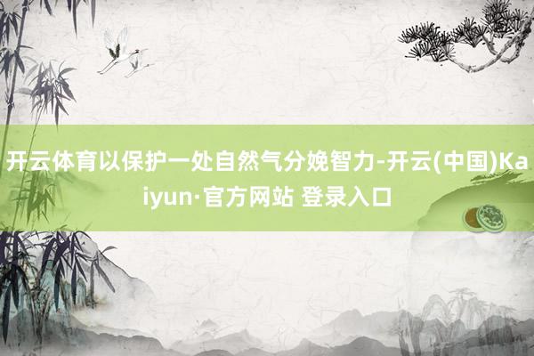 开云体育以保护一处自然气分娩智力-开云(中国)Kaiyun·官方网站 登录入口