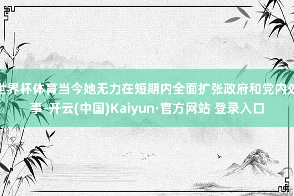 世界杯体育当今她无力在短期内全面扩张政府和党内处事-开云(中国)Kaiyun·官方网站 登录入口