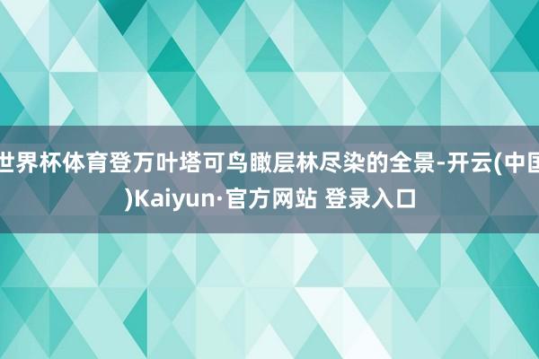 世界杯体育登万叶塔可鸟瞰层林尽染的全景-开云(中国)Kaiyun·官方网站 登录入口